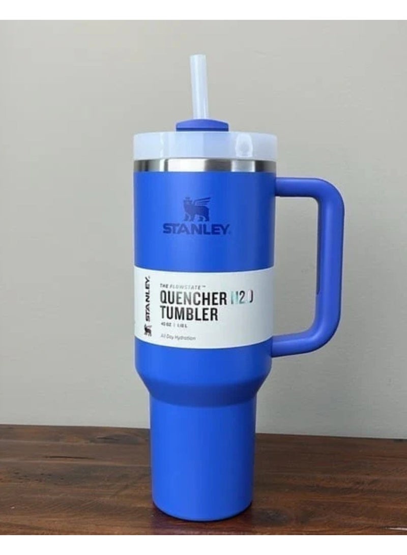 STANLEY Quencher H2.0 Stainless Steel 40oz Vacuum Insulated FlowState Tumbler with Handle, Lid & Straw – Leak-Resistant FlowState Lid, Reusable Coffee Mug & Water Bottle for Cold & Hot Drinks